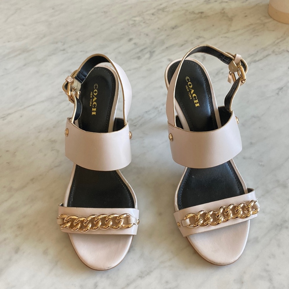 Coach Cream Heels